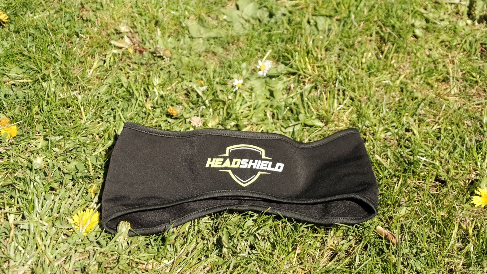 HeadShield headband on grass